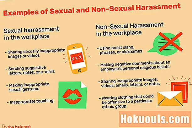 Exempel på sexuella och icke-sexuella trakasserier