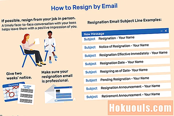 Řádky předmětu pro rezignační e-mailové zprávy